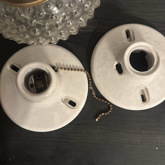 Vintage Hobnail light fixtures - Picture 6 of 7